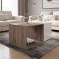 طاولة استقبال 100×60×40 سم - بني وأبيض - AZH-00026
