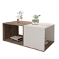 طاولة استقبال 100×60×40 سم - بني وأبيض - AZH-00026
