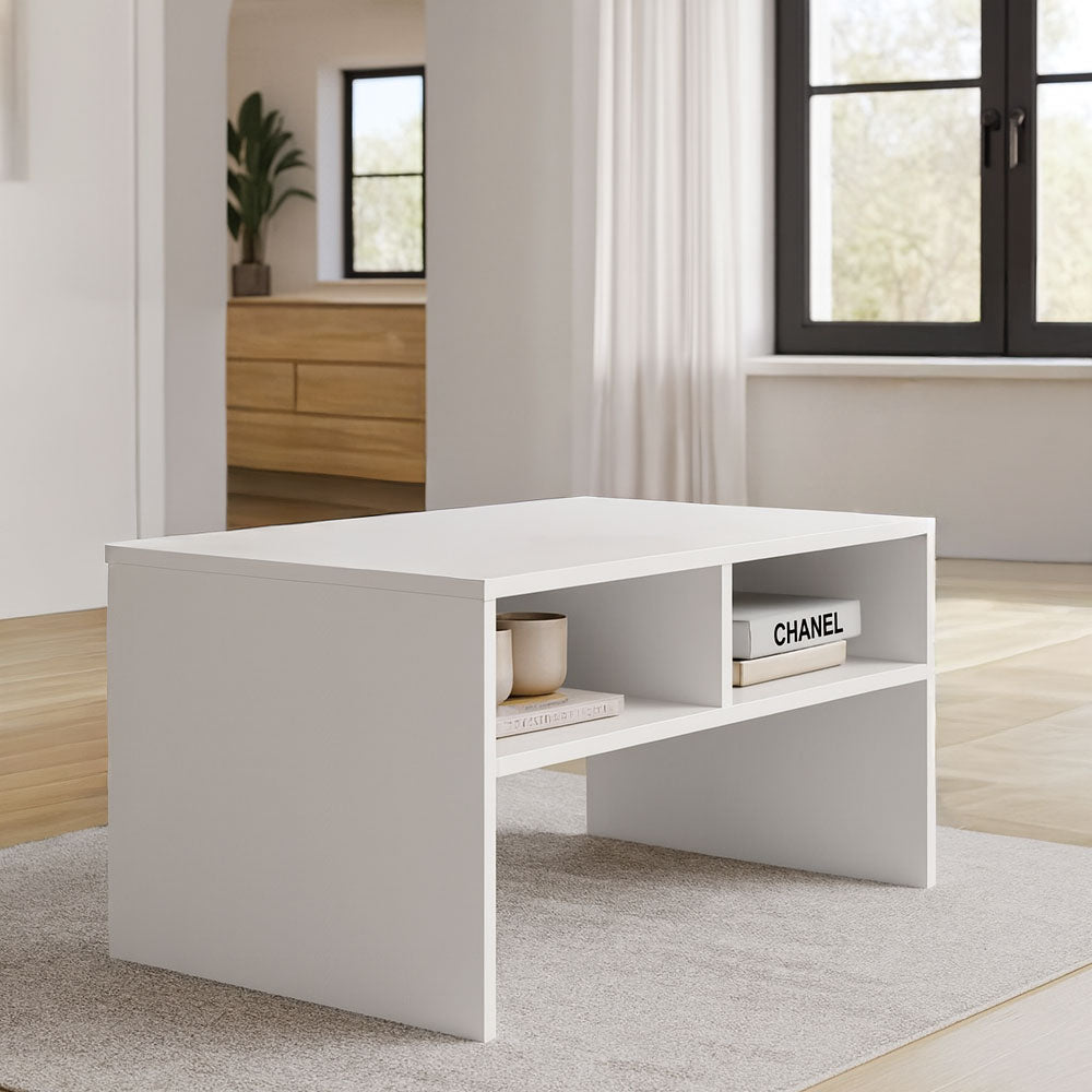 طاولة استقبال 90×50×45 سم - أبيض - AZH-00027
