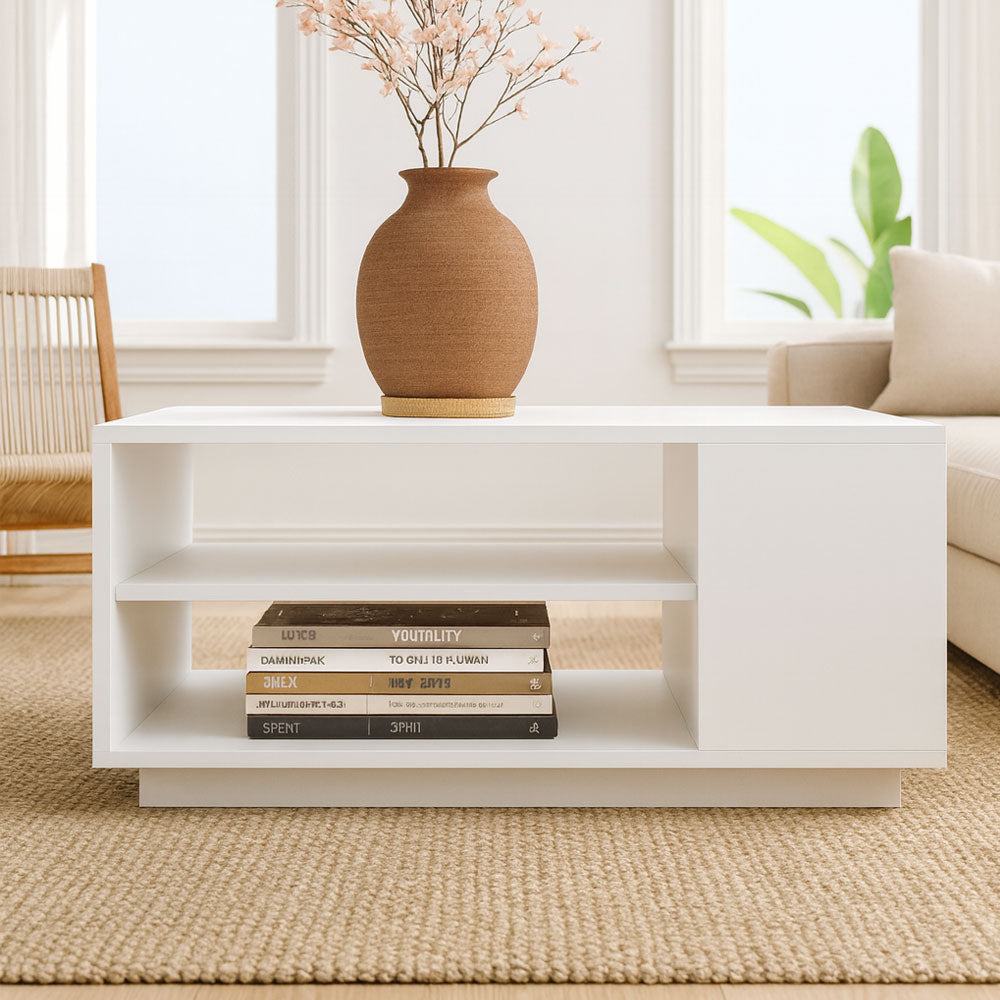 طاولة استقبال 90×42×50 سم - أبيض - AZH-00032
