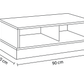 طاولة استقبال 90×42×50 سم - أبيض - AZH-00032
