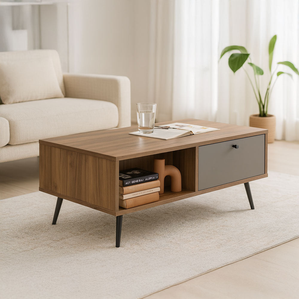 طاولة استقبال 100×50×45 سم - بني - AZH-00046