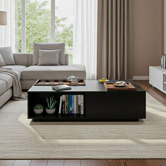 طاولة استقبال 120×50×40 سم - أسود - AZH-00058
