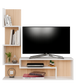 TV Table, 150 × 40 × 120 cm - Wooden and White - AZ30068