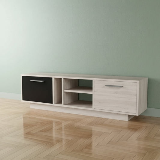 TV Table, 140 × 30 × 40 cm - Grey and Black - AZ30071