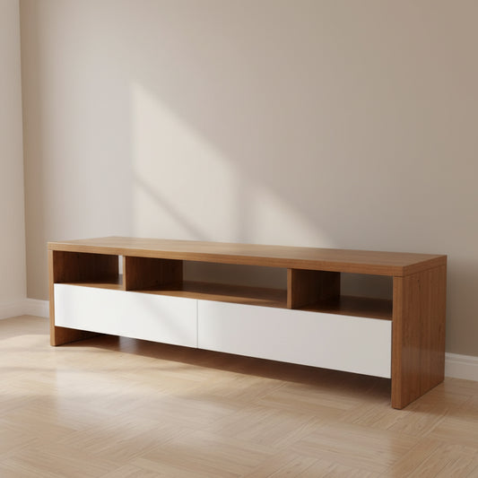TV Table, 150 × 40 × 55 cm - Brown and White - AZ30072