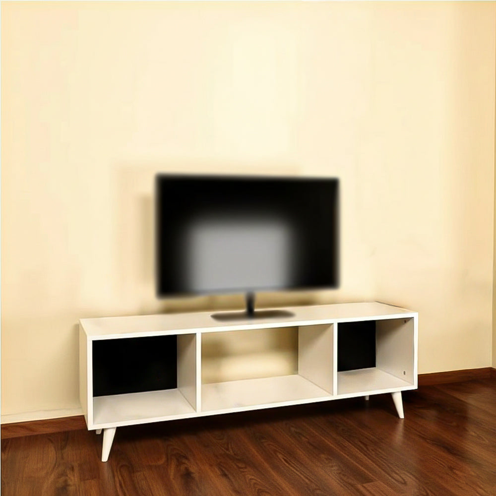 طاولة تلفزيون، 140 × 35 × 45 سم - أبيض - AZ30076