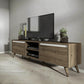 TV Table, 140 × 30 × 50 cm - Wooden and White - AZ30078