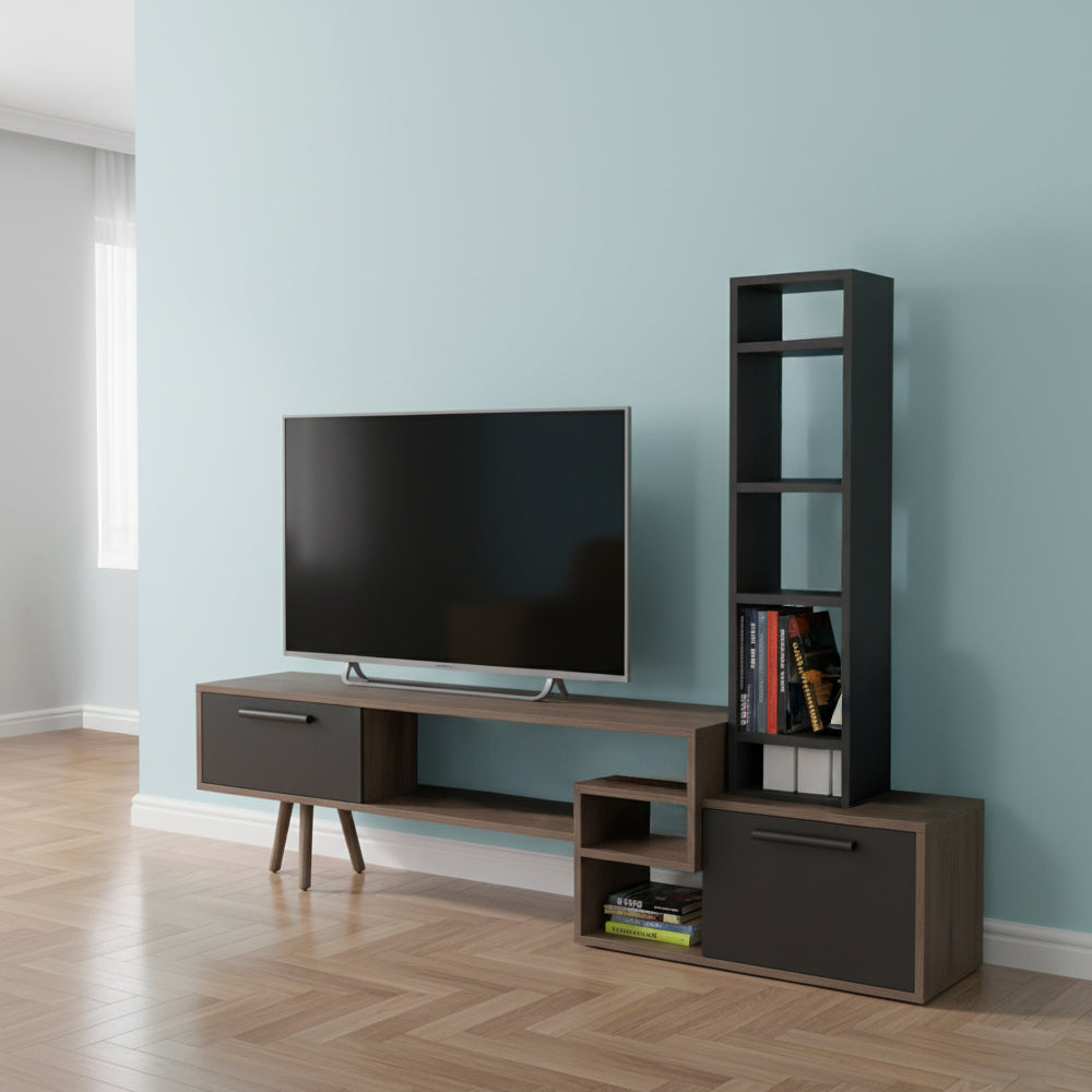 طاولة تلفزيون 167×30×133 سم – بني ورمادي – AZ30080