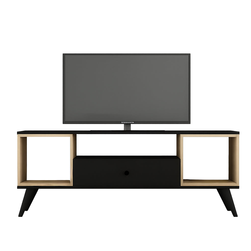 طاولة تلفزيون 150×35×59 سم - أسود و خشبي - AZ30081