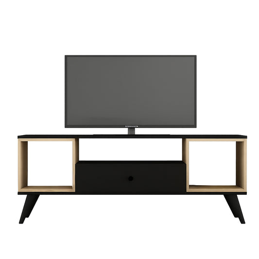 طاولة تلفزيون 150×35×59 سم - أسود و خشبي - AZ30081