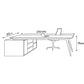 Desk 75 x 200 x 80 cm - Wooden and White - AZ11182