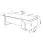 Desk 220 x 60x 75 - Beige and White - Natural wood - AZ12103