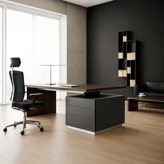 Manager's desk 180*160*80 CM - black- AZ1267