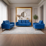 طقم انتريه مودرن 3 قطع (MDF وخشب موسكي) – لون أزرق - فيولا