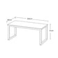 Desk 75 x 200 x 80 cm - White - AZ11173