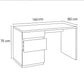 Desk 75 x 160 x 80 cm - Wooden and White - AZ11190