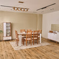 Soft Dining Room – Table 180×90 cm, Buffet 160 cm, Showcase 80 cm, 6 Chairs (Beech Wood, New Design) 