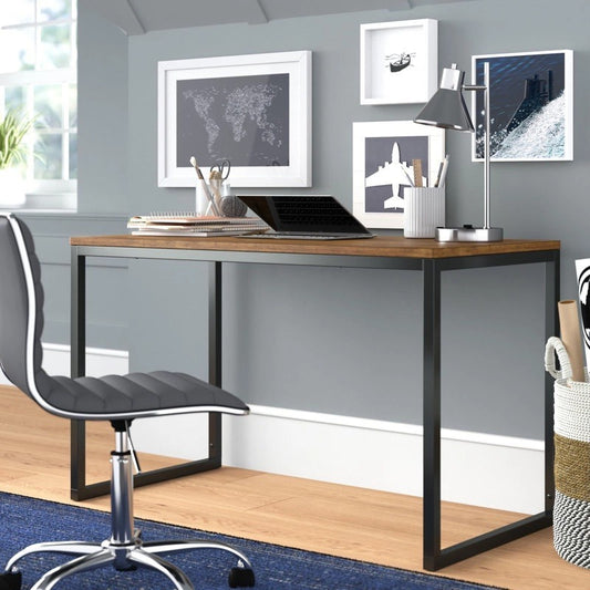 Desk 120 x 60 x 75 cm - Wooden and Black - AZ1053
