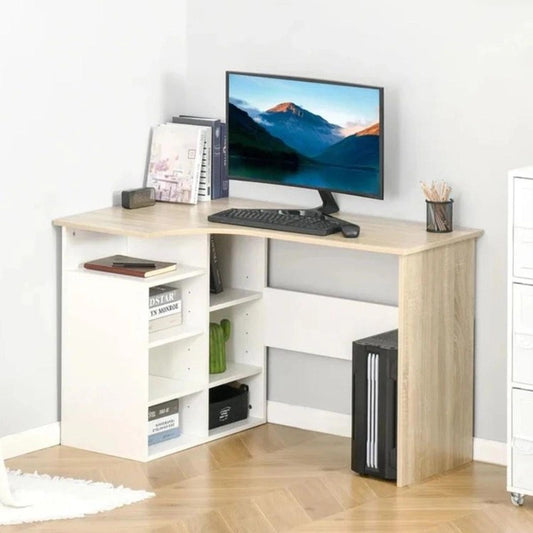 Desk 120 x 45 x 74 cm - Beige and White - AZ1055