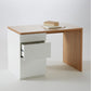 Desk 140 x60 x 75 cm - white &wooden - AZ1095