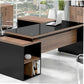 Manager's desk 220 x 76 x 90 - wooden & black - AZ1088