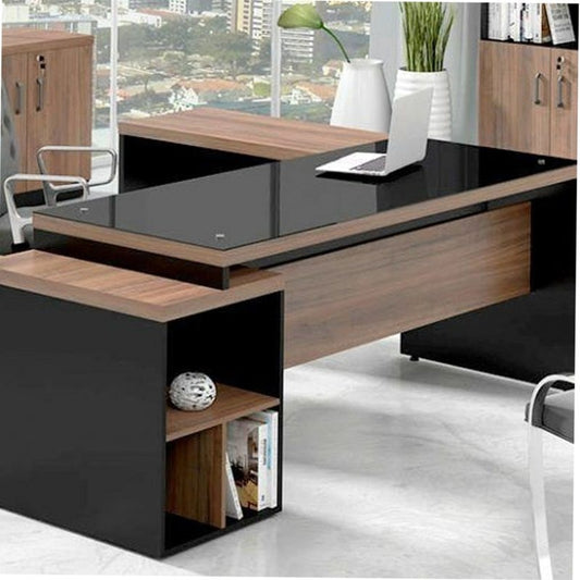Manager's desk 220 x 76 x 90 - wooden & black - AZ1088
