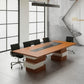 Meeting table 240 x 120 x 75 cm - wooden and white- AZ1145