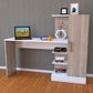 Desk 120x60x 75 cm -white and wooden - AZ1199
