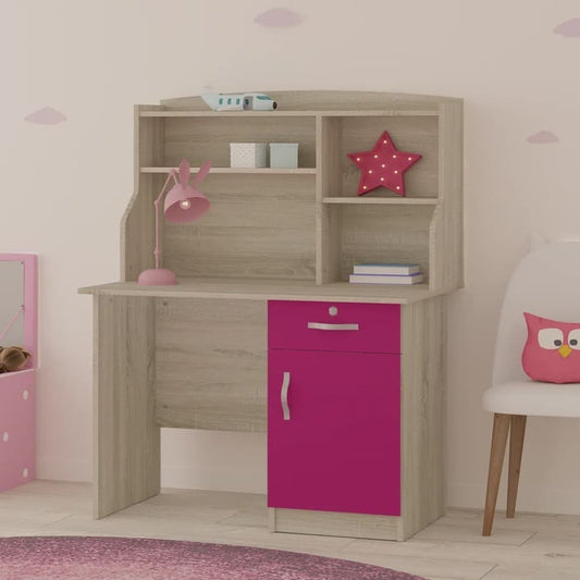 Desk 100 x 60 x 140 cm - wooden and pink- AZ1200