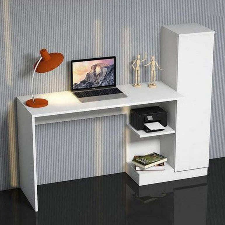 مكتب بمقاس 150 × 50 × 120 سم - أبيض - AZ1187