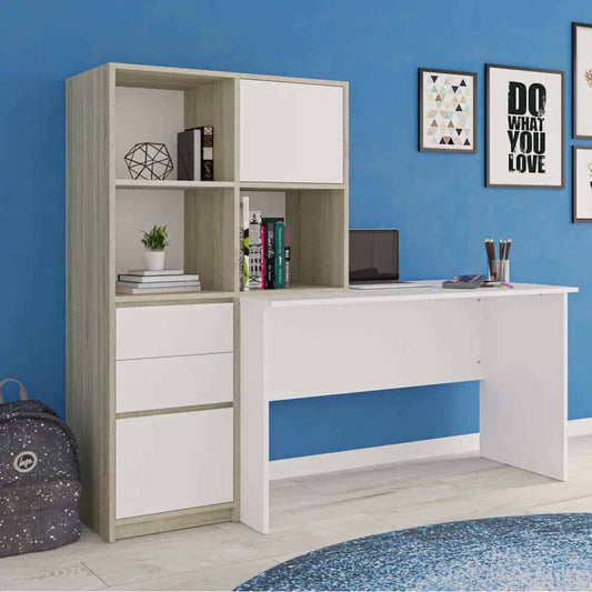مكتب بمقاس 120 × 60 × 75 سم - خشبي وأبيض - AZ1182