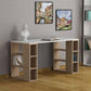 Desk 120x50x 74 cm -white and wooden- AZ1193