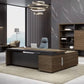 Manager's desk 220 x 80x 160- wooden and black- AZ1219