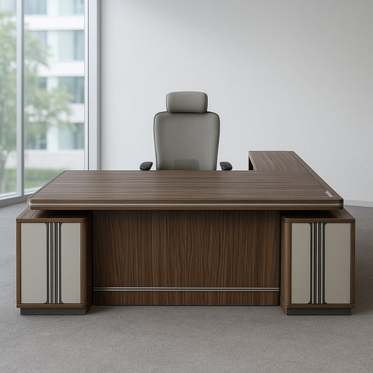 مكتب 200×80×75 سم - بني وأبيض - AZ50006