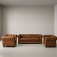 Office Sofa Set – Brown - HC-SHESTERFIELD