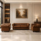 Office Sofa Set – Brown - HC- CHESTERFIELD