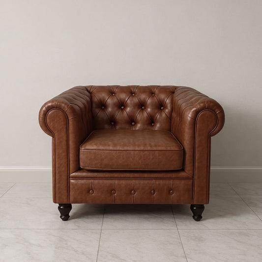 Office Sofa Set – Brown - HC-SHESTERFIELD