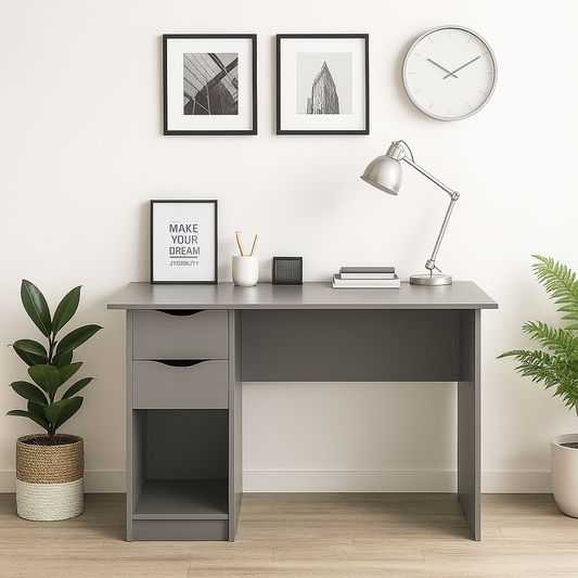 Desk 120 x 60 x 75 cm - Beige and White - AZ1064