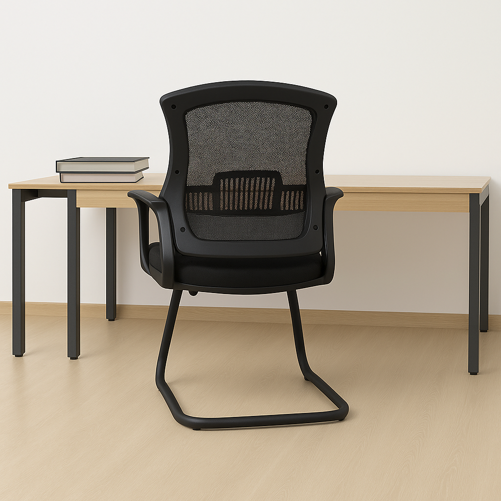 Mid Back fixed Office Chair 90*60*60 CM - Black - Elite