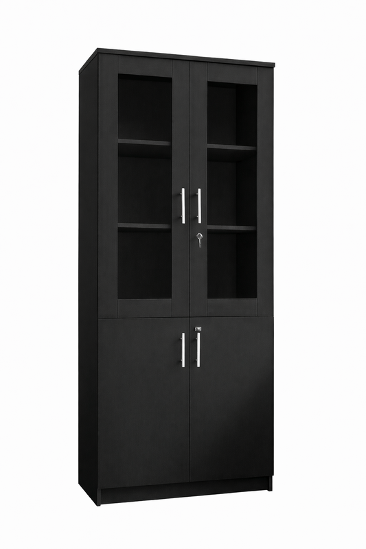 مكتبة 2 ضلفة 200×80×40 سم – أسود – AZ50054