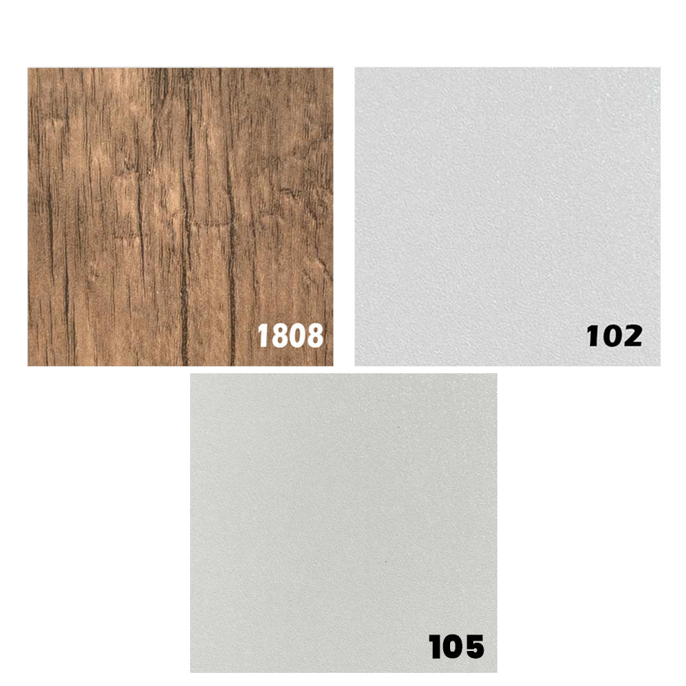 طاولة تلفزيون 140 × 40 × 45 سم – أبيض وبني ورمادي – AZ30054
