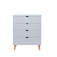 Unit Drawers, 80 × 40 × 98 cm - White - AZ500252