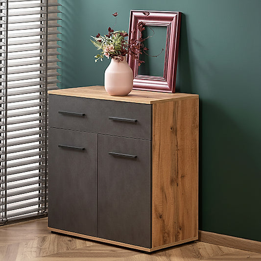 Unit Drawers, 70 × 30 × 85 cm - Black and Wooden - AZ5007