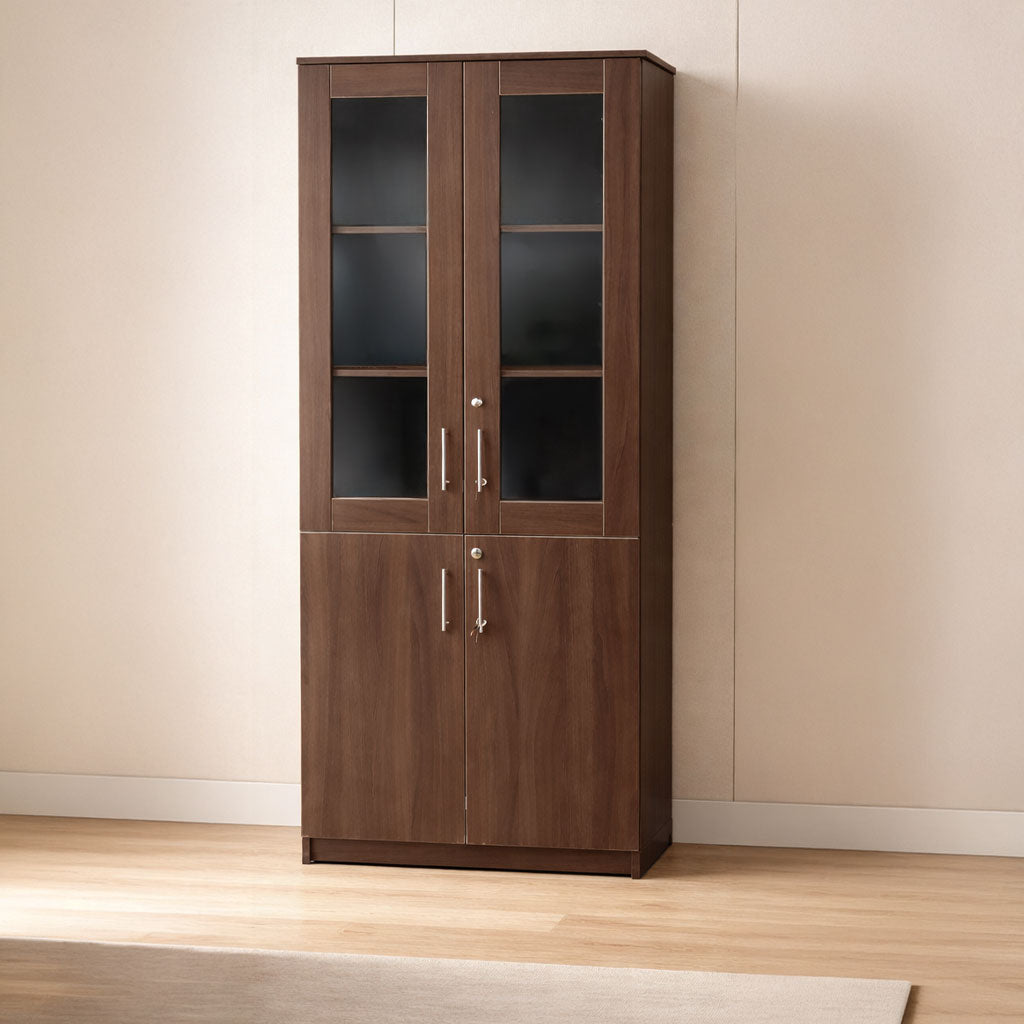 مكتبة 2 ضلفة – 200 × 80 × 40 سم– بني– AZ50068