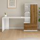 Desk 140 x 50 x 140 cm - Brown and White - AZ1072