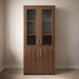 مكتبة 2 ضلفة – 200 × 80 × 40 سم– بني– AZ50068