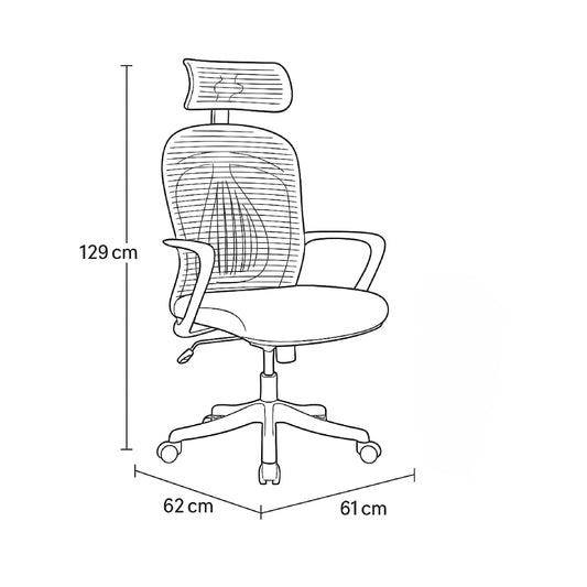 Modern Office Chair  129*61*62 cm - Grey - A809-2
