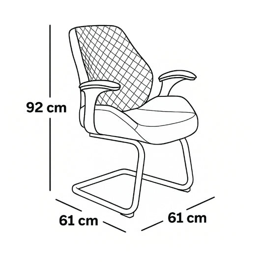 Visitor Chair 92*61*61 CM - Brown - GL 305