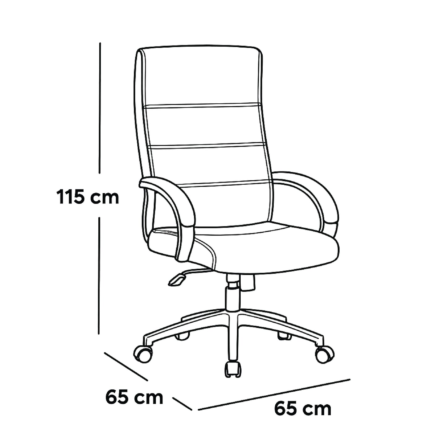 Executive HIGH BACK Office Chair 115*65*65 CM - BLACK - Model GL-308
